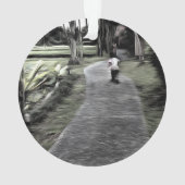 Joggen beginnt Junge Ornament (Rückseite)