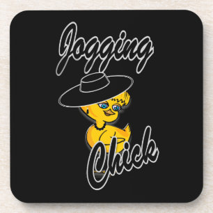 Joggen Chick #4 Untersetzer