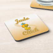 Joggen Chick Getränkeuntersetzer (Linke Seite)