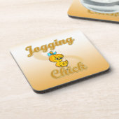 Joggen Chick Getränkeuntersetzer (Linke Seite)