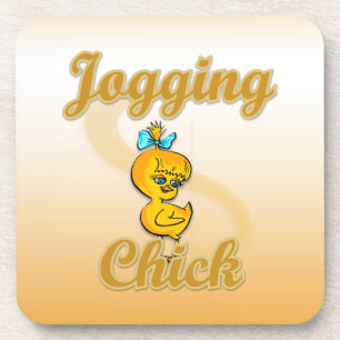 Joggen Chick Getränkeuntersetzer