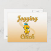 Joggen Chick Postkarte (Vorne/Hinten)