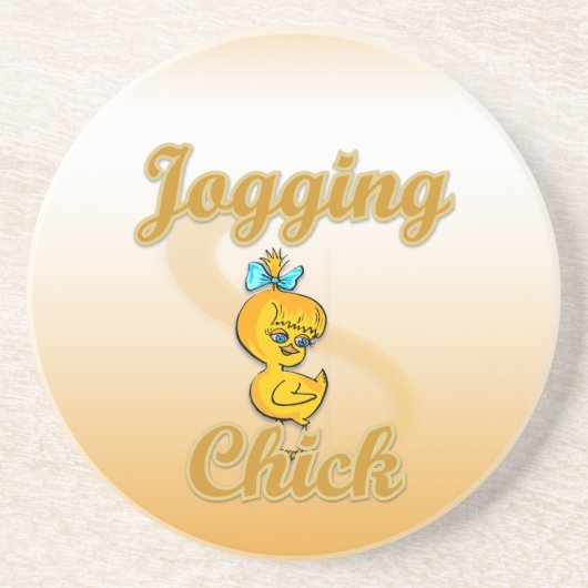 Joggen Chick Sandstein Untersetzer (Vorne)