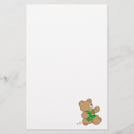 Joggen, der einen Bären läuft Briefpapier (Vorderseite)
