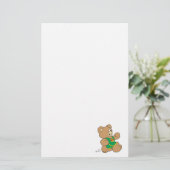 Joggen, der einen Bären läuft Briefpapier (Stehend Vorderseite)