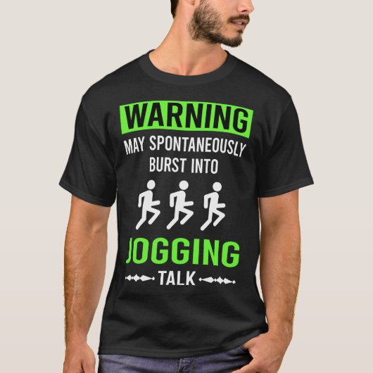 Joggen der Grünen Warnung Jog Jogger T-Shirt (Vorderseite)