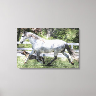 JOGGEN-FREUNDE WATERCOLOR eingewickelter Leinwanddruck