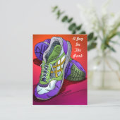 Joggen führt Einladungen in Rot-Orange aus, um zu (Stehend Vorderseite)