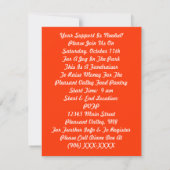 Joggen führt Einladungen in Rot-Orange aus, um zu (Rückseite)