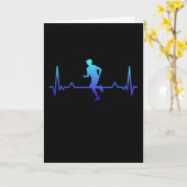 Joggen Heartbeat Funny Running Geschenk Karte (Gelbe Blume)