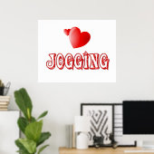 Joggen Hearts Poster (Heimbüro)