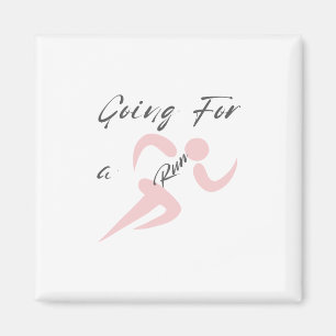 Joggen, Minimalist Läufer Hobby Geschenk Magnet