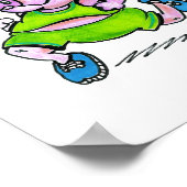 Joggen Pig Poster (Ecke)