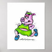 Joggen Pig Poster (Vorne)