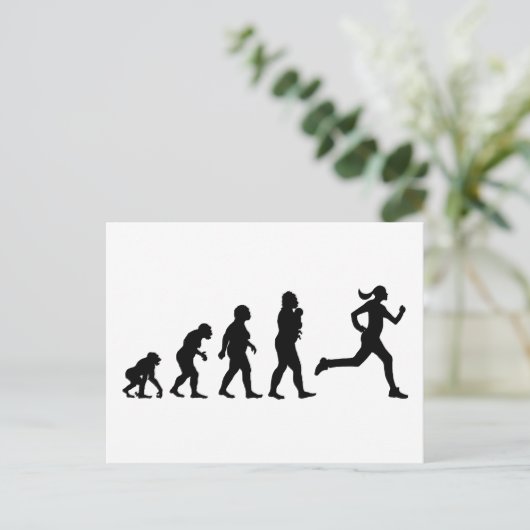 Joggen Postkarte (Stehend Vorderseite)