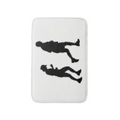 Joggen Silhouette Badematte (Vorderseite Vertikal)