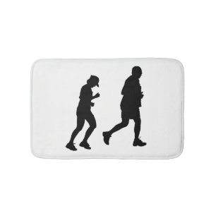 Joggen Silhouette Badematte