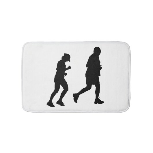 Joggen Silhouette Badematte (Vorderseite)