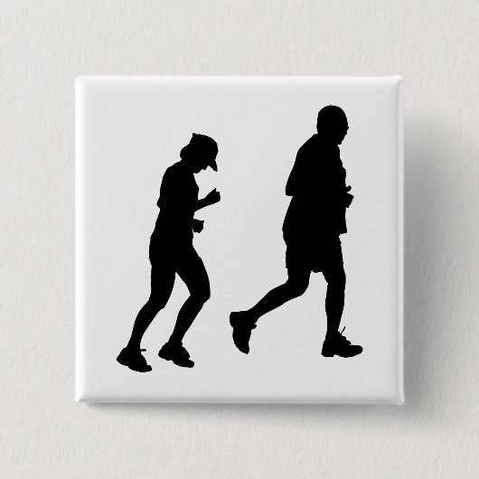 Joggen Silhouette Button (Vorderseite)