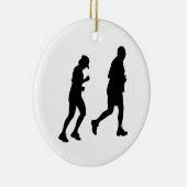 Joggen Silhouette Keramik Ornament (Rechts)