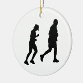 Joggen Silhouette Keramik Ornament (Links)