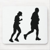 Joggen Silhouette Mousepad (Vorne)