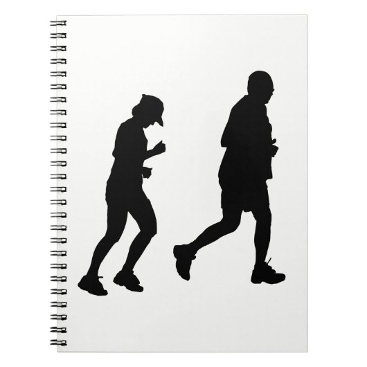 Joggen Silhouette Notizblock (Vorderseite)