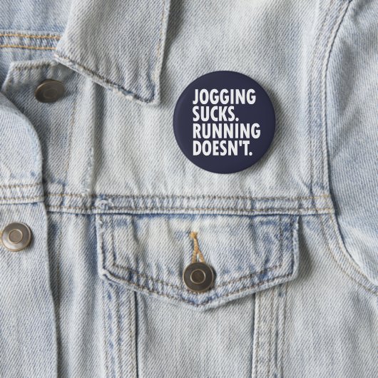 Joggen Sind zum Kotzen. Lauf nicht. Button (Beispiel)