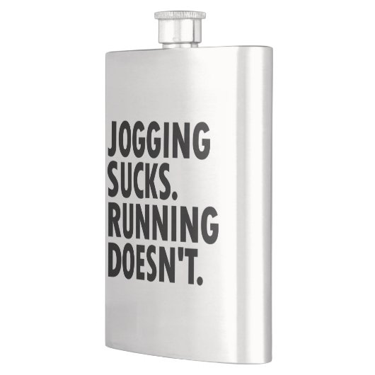 Joggen Sind zum Kotzen. Lauf nicht. Flachmann (Links)