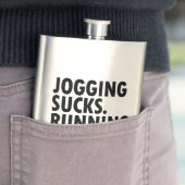 Joggen Sind zum Kotzen. Lauf nicht. Flachmann (Beispiel)
