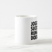 Joggen Sind zum Kotzen. Lauf nicht. Kaffeetasse (Mittel)