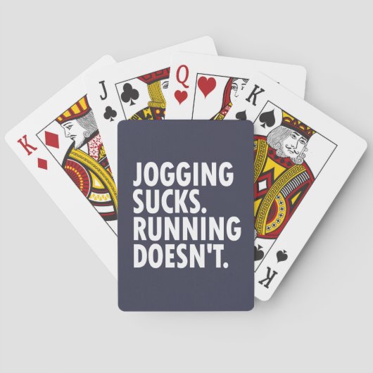 Joggen Sind zum Kotzen. Lauf nicht. Spielkarten (Rückseite)