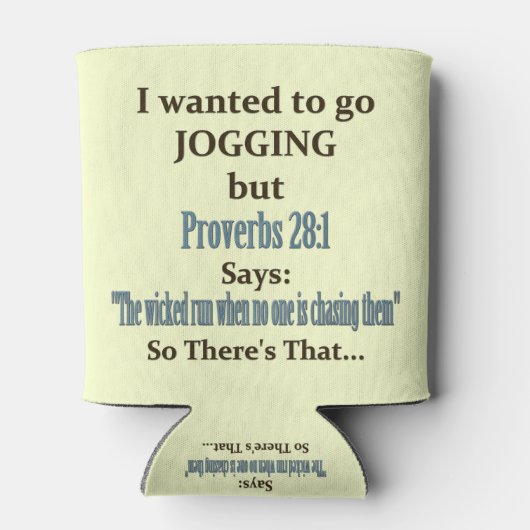 Joggen Spaß Dosenkühler (Rückseite)