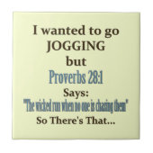 Joggen Spaß Fliese (Vorderseite)