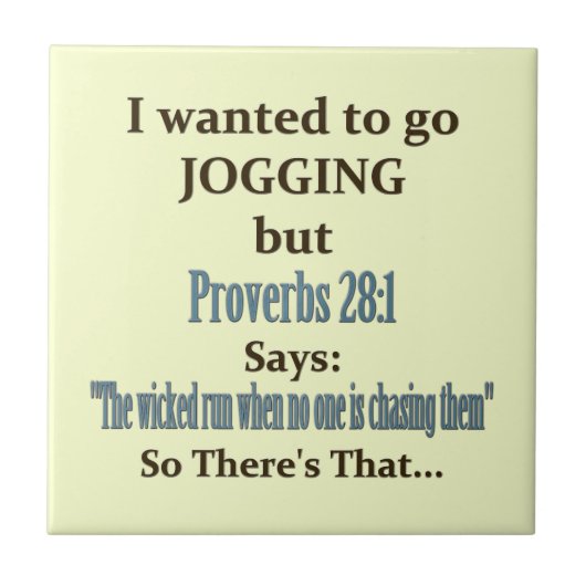 Joggen Spaß Fliese (Vorderseite)