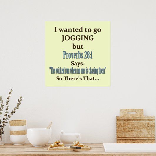 Joggen Spaß Poster (Küche)