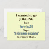 Joggen Spaß Postkarte (Vorne/Hinten)