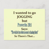 Joggen Spaß Postkarte (Vorderseite)