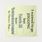 Joggen Spaß Wandteppich (Vorderseite (Horizontal))