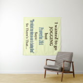 Joggen Spaß Wandteppich (Beispiel (Horizontal))