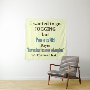 Joggen Spaß Wandteppich
