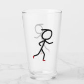 Joggen Stickman Glas (Rückseite)