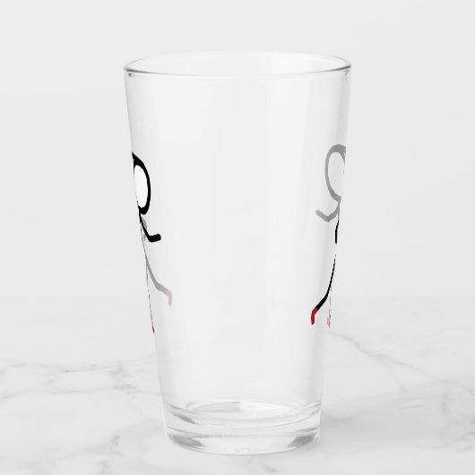 Joggen Stickman Glas (Links)