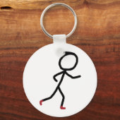 Joggen Stickman Schlüsselanhänger (Rückseite)