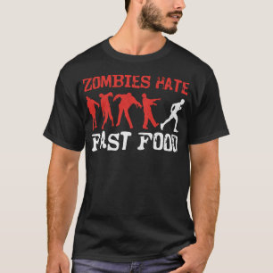 Joggen Zombies hasst Fast Food Zombie T-Shirt