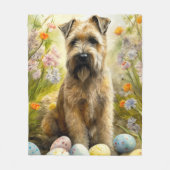 Jogger-Hund mit Ostereiern Fleecedecke (Vorderseite)