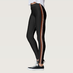 Jogger Pants im Herbst Stripmuster Leggings