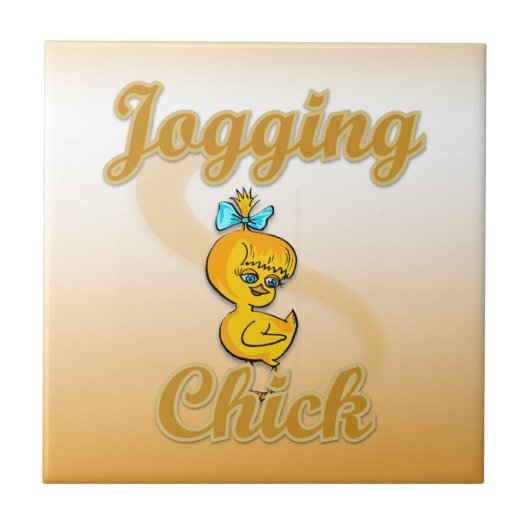 Jogging Chick Fliese (Vorderseite)