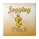 Jogging Chick Fliese (Vorderseite)