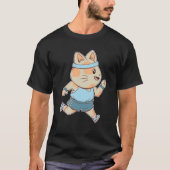 Jogging Katze T-Shirt (Vorderseite)